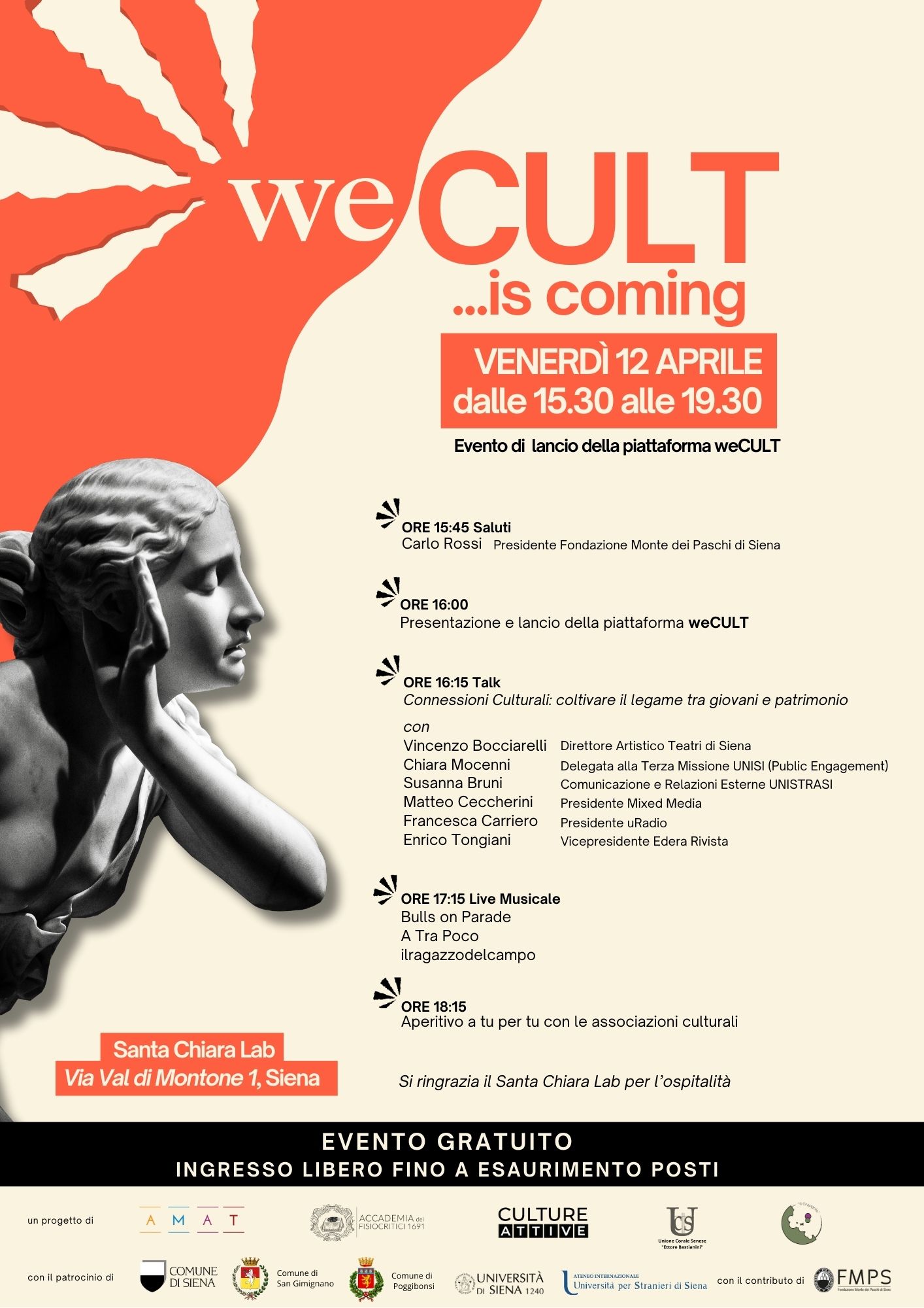 Locandina presentazione weCULT